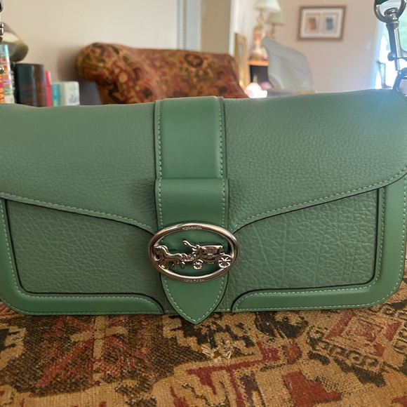 Coach Georgie Mint Green Bag With Straps NWT - Picture 3 of 11